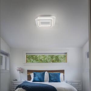 OSRAM Stropný ventilátor LED GRILL 55 x cm, biely, s diaľkovým ovládaním, Biela / opálová, Obývacia izba / jedáleň, kov, Moderný, Stropné svetlo