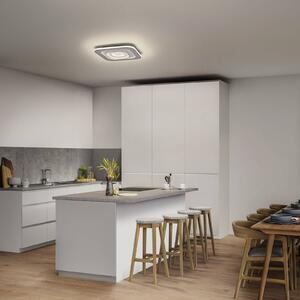OSRAM Stropné LED svetlo ORBIS SPIRAL SQUARE, 36 x cm, sivé, Hliník / sivá / zinok, Obývacia izba / jedáleň, kov, Moderný, Stropné svetlo