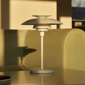 Louis Poulsen LED stolná lampa PH 80, opálovo biela, IP44, Biela / opálová, Obývacia izba / jedáleň, Hliník, Škandinávsky, Stojacie svietidlo