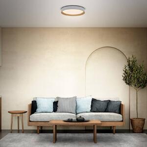 OSRAM Stropné LED svetlo ORBIS LARIOS, biele/drevené, Ø 29 cm, stmievateľné, Biela / opálová, Obývacia izba / jedáleň, kov, Moderný, Závesné svietidlo