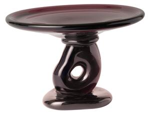 Sklenená misa na podstavci Damo Dark Grape Ø 24 cm
