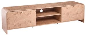 Nočný stolík hnedý efekt koreňovej kresby dreva MDF melamínová povrchová úprava mid-century modern štýl obývacia izba