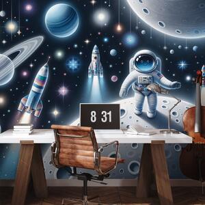 Tapeta detský vesmír s astronautmi