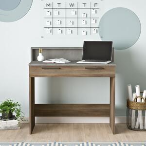 Písací stôl HOME 7 s policou, orech/beton