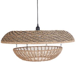 Závesná lampa prírodná s tienidlom z papierového lana závesné svietidlo do interiéru