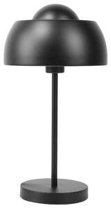 Stolná lampa čierna kov matná povrchová úprava 44 cm okrúhle kupolovité tienidlo nočný stolík osvetlenie moderný štýl obývačka spálňa