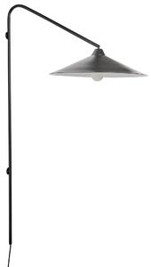 Nástenná lampa čierna kovová nastaviteľné tienidlo moderný industriálny štýl obývacia izba spálňa