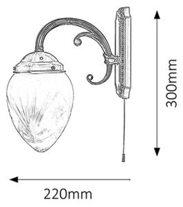 Rabalux 8631 - Nástenné svietidlo ANNABELLA 1xE14/40W/230V