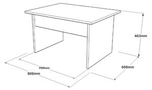 Konferenčný stolík VISTA 2, orech/beton/antracit