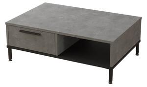 LEVY 18 konferenčný stolík na nôžkach, farba betón/čierna