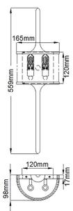 Elstead KL-MONA-S-PC - LED Kúpeľňové nástenné svietidlo MONA 2xG9/3,5W/230V IP44