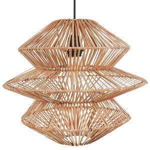 Závesná lampa prírodná ratanové tienidlo čierna kovová objímka na žiarovku boho stropné svietidlo obývačka spálňa chodba