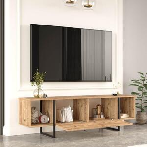 TV stolík VEGY 30, farba borovica + čierny kov