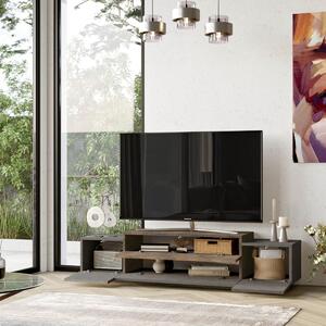 TV stolík FEDER 1, farba betón + bronz patara