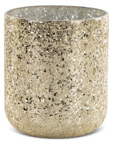 EUROFIRANY SKLENENÝ KVETINÁČ MELIA 20X17 CM ZLATÁ