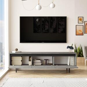 TV skrinka LEVY 1, farba betón + čierna