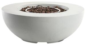 Vonkajšie záhradné ohnisko svetlosivé 108 x 40 cm okrúhle sklovláknobetón terasa balkón