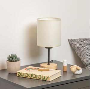 Brilagi - Stolná lampa NUBILA WOOD 1xE27/25W/230V dub/čierna/krémová