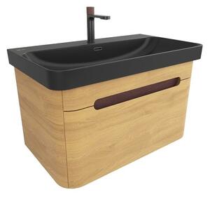 Kúpeľňová skrinka s umývadlom SAT Fusion 77,5x43x45 cm dub medový mat SATFUSION80DMBKMBA