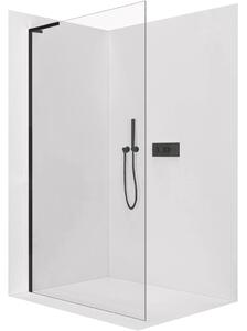 CERANO - Sprchová zástena Walk-in Onyx L-ľavá vzpera - 8 mm - čierna matná, číre sklo - 60x200 cm
