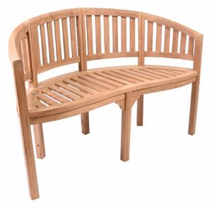 Záhradná lavica z teakového dreva, 2-miestna, 120 cm