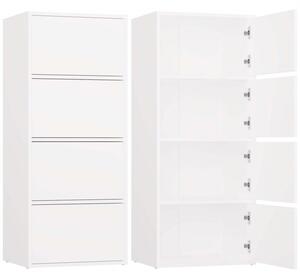 Úzka komoda s dvierkami ATALLA - biela