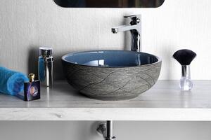 Sapho, PRIORI keramické umývadlo, priemer 41cm, 15cm, modrá/šedá, PI020
