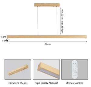 Brilagi -LED Stmievateľný luster na lanku OAK SMART LED/30W/230V Wi-Fi Tuya dub+diaľkový ovládač