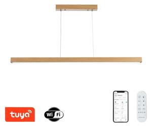 Brilagi -LED Stmievateľný luster na lanku OAK SMART LED/30W/230V Wi-Fi Tuya dub+diaľkový ovládač