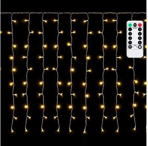 Aigostar - LED vonkajšia vianočná svetelná reťaz 150xLED/6W/230V/8 funkcií 1,5x1m IP44 teplá biela+DO