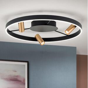 Orion DL 7-686/3-LED Stmievateľné stropné svietidlo BERLIN LED/50W/230V čierna/zlatá