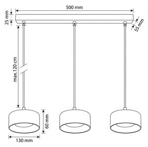 Brilagi - LED Luster na lanku AURA LUX 3xGX53/30W/230V čierna/zlatá
