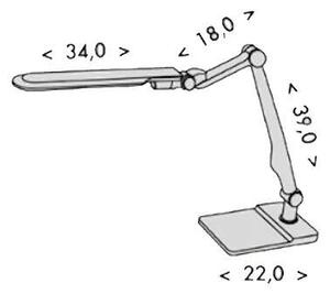 LED stmievateľná stolová lampa strieborná 600lm (LBL1207-STR)