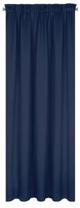 Tmavo modrý matný zatemňujúci jednofarebný záves na riasiacu pásku 135 x 270 cm Modrá