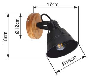 Globo 15466S-1 - Nástenné bodové svietidlo GÜNTHER 1xE27/60W/230V