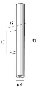 MAXLIGHT W0364 - LED Kúpeľňové nástenné svietidlo FAYETTE LED/6W/230V IP44 zlatá