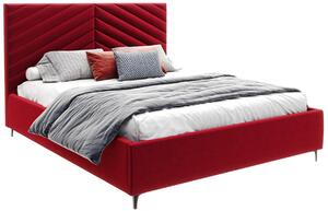 Čalúnená posteľ ELEGANTE 160x200 Vínová Paris s úložným priestorom kovový rošt