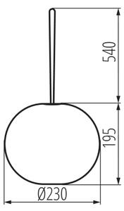 Kanlux 38032 - LED Vonkajšie nabíjacie závesné svietidlo STONO LED/1W/3000 mAh IP54