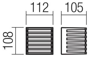 Redo 90639-LED Vonkajšie nástenné svietidlo BLAZE LED/12W/230V 3000K IP54 antracit