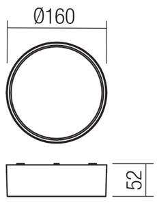 Redo 90496 - LED Vonkajšie stropné svietidlo URANIA LED/10W/230V 3000K IP65 hnedá