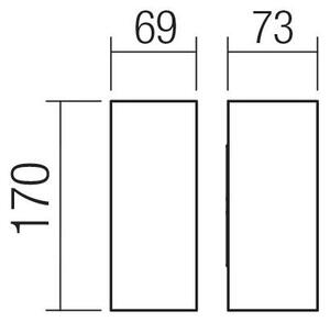 Redo 90637 - LED Vonkajšie svietidlo SONNY 2xLED/5W/230V 2200/4000K IP54 hnedá