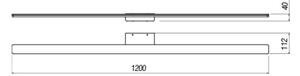 Redo 01-2512 -LED Kúpeľňové osvetlenie zrkadla BARRIO LED/34,32W/230V IP44 čierna