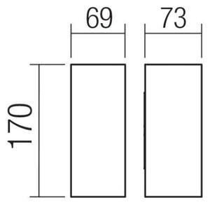 Redo 90636 - LED Vonkajšie svietidlo SONNY 2xLED/5W/230V 2200/4000K IP54 antracit