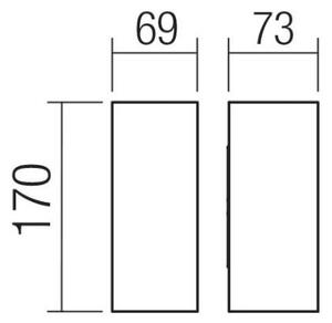Redo 90635 - LED Vonkajšie svietidlo SONNY 2xLED/5W/230V 2200/3000/4000K IP54 biela