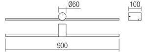 Redo 01-4034 - LED Kúpeľňové osvetlenie zrkadla ROW LED/18W/230V 90 cm IP44 biela