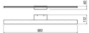 Redo 01-2508 -LED Kúpeľňové osvetlenie zrkadla BARRIO LED/27,39W/230V IP44 čierna