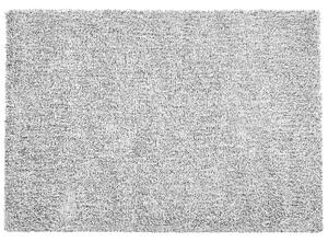 Koberec čierno-biely sivá melanž 160 x 230 cm moderný všívaný strojom obdĺžnikový huňatý s vysokým vlasom