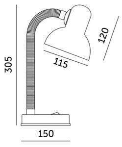 Stolná lampa SMIESZEK 1xE27/40W/230V červená