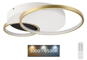 Stmievateľné stropné svietidlo BENITO LED/31W/230V 3000-6500K biela/zlatá