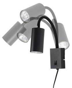 Globo 57911WB - Flexibilná nástenná lampa ROBBY 1xGU10/25W/230V čierna